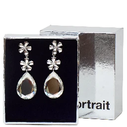 Crystal Flower Tiered Earrings