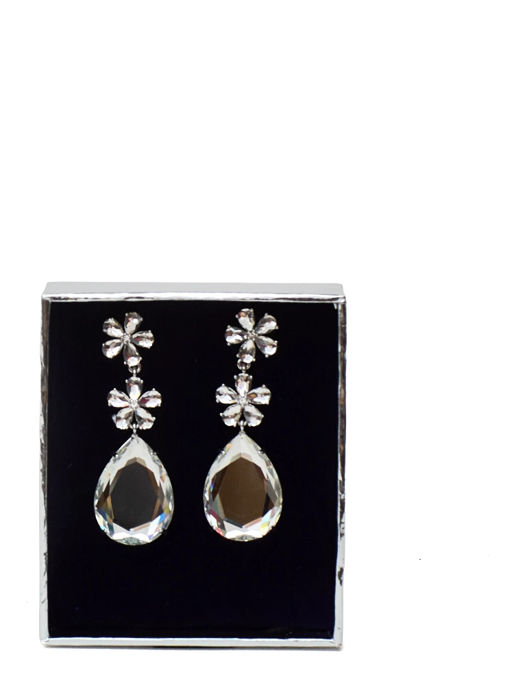 Crystal Flower Tiered Earrings alternative