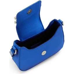 Blue Polyester Handbag