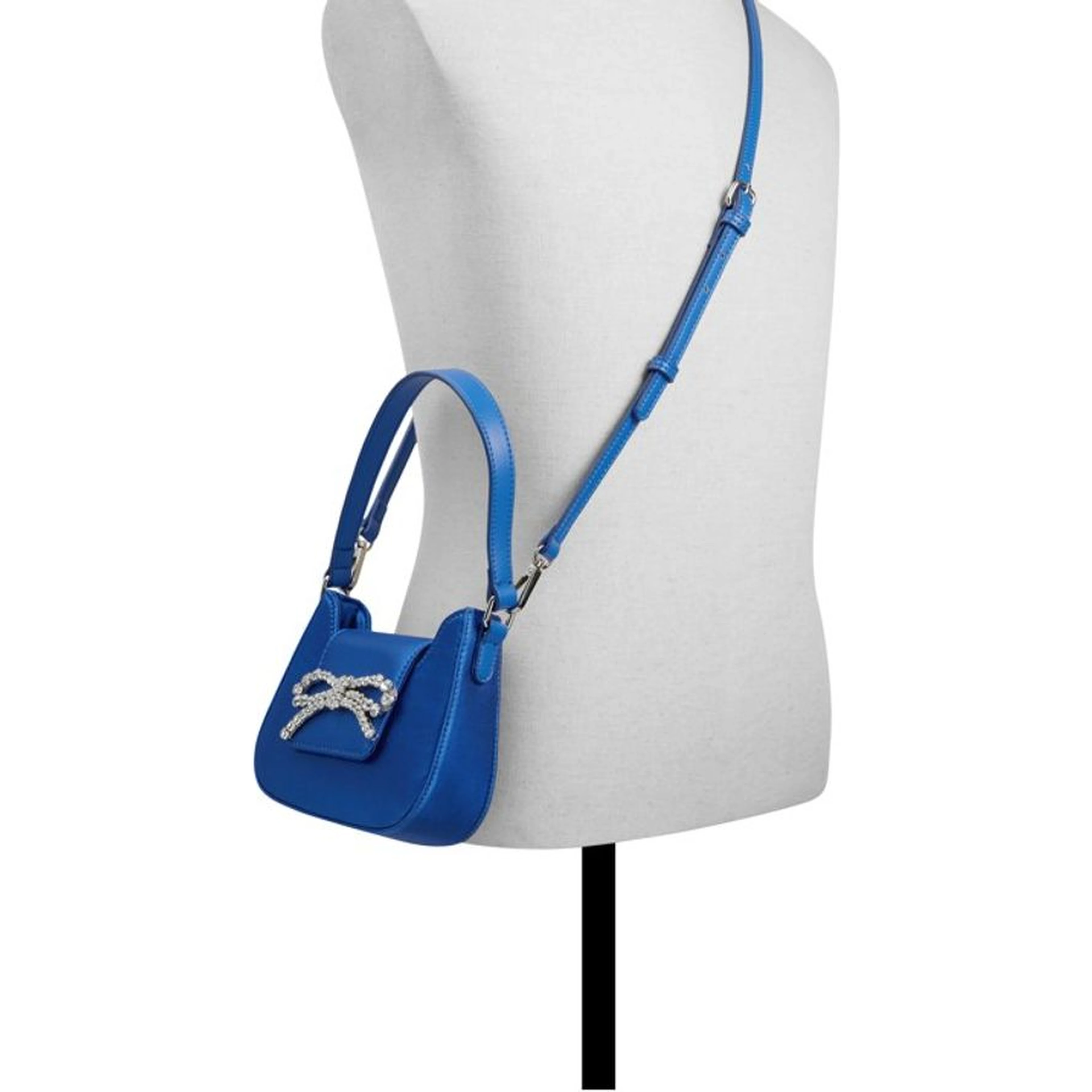 Blue Polyester Handbag