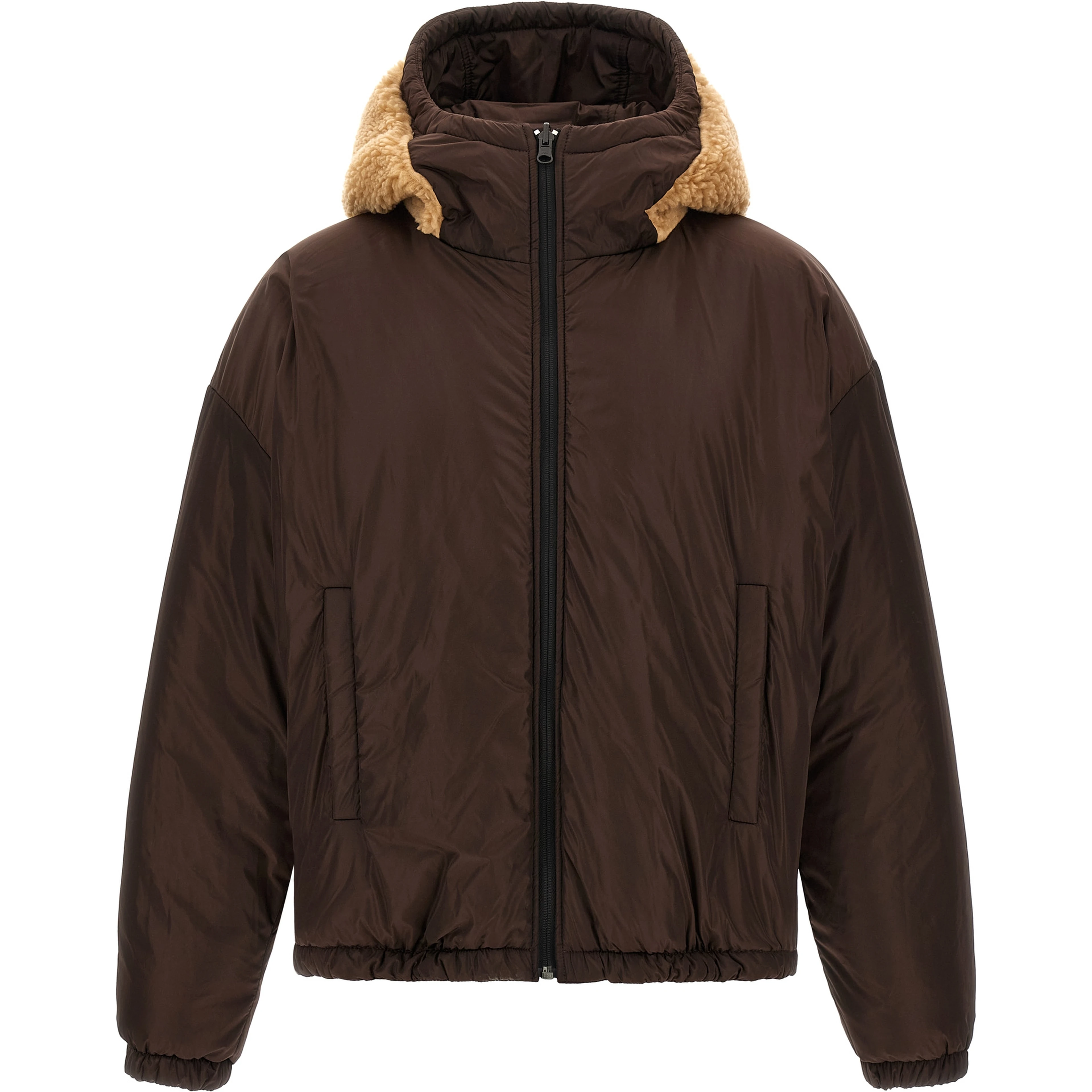 Brown Polyester Bomber