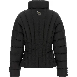 Black Polyester Full-Length Jacket