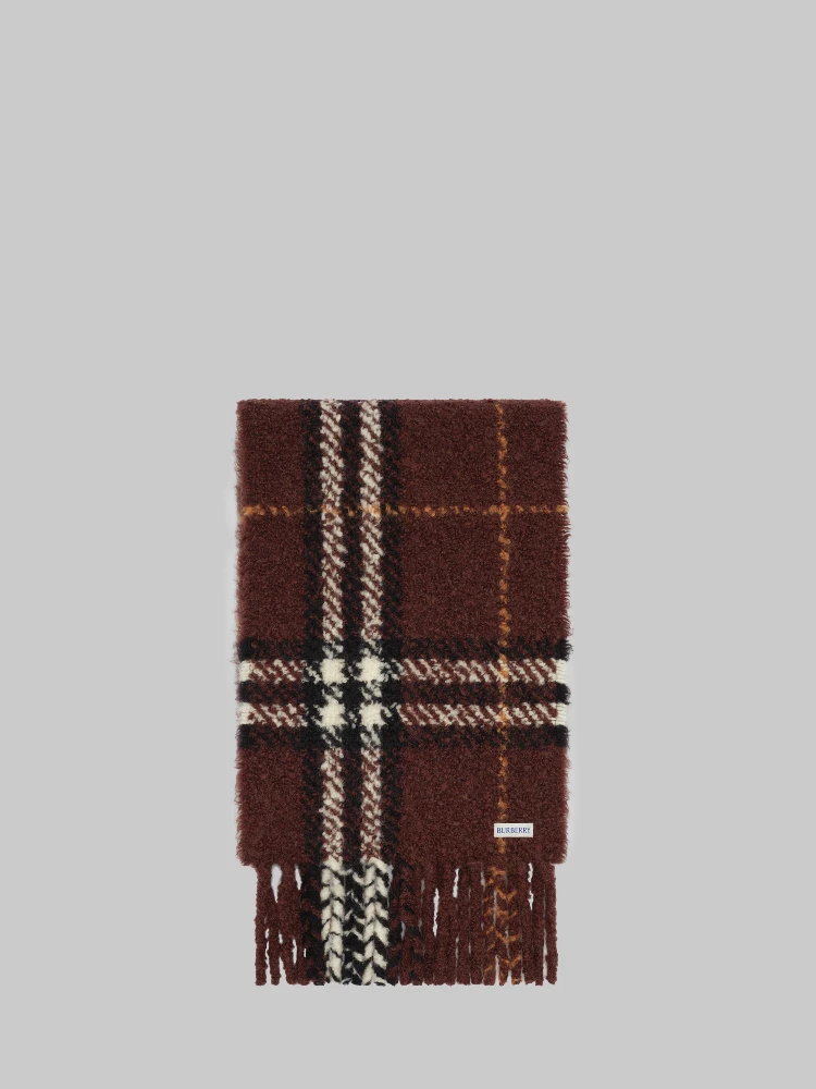 Brown Check bouclé scarf alternative