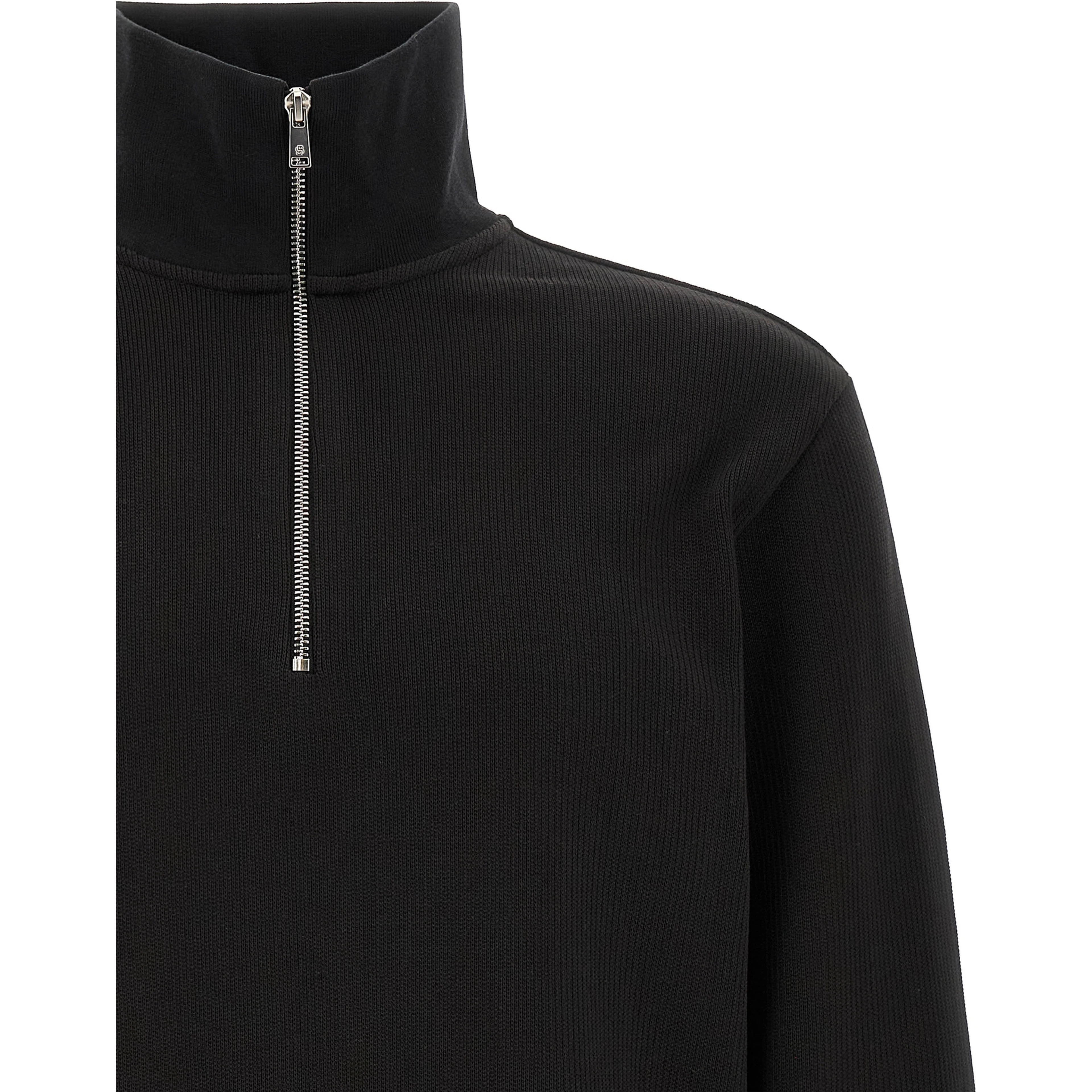 Black Cotton Sweatshirt