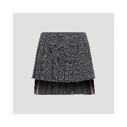 Thom Browne Low Rise Mini Narrow Pleated Skirt