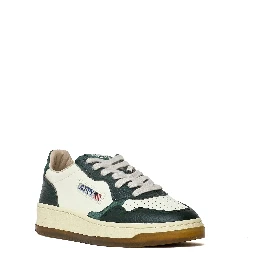 Sneakers Medalist Low In Pelle, Stampa Cocco Marshmallow, Verde