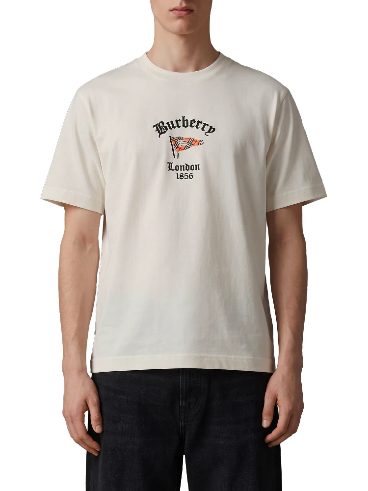Cotton T-shirt with Check flag