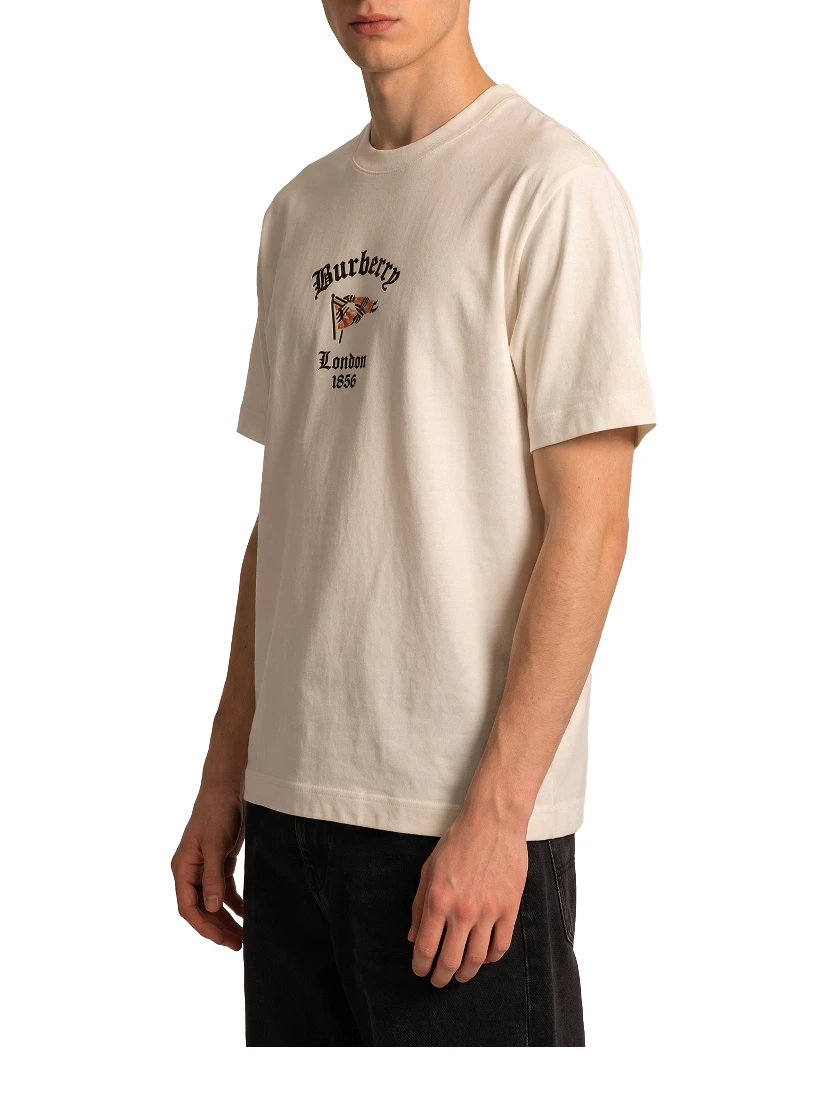 Cotton T-shirt with Check flag