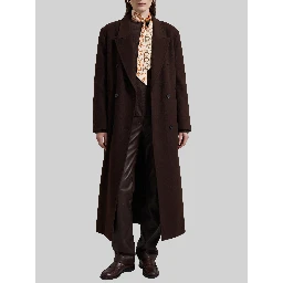 Dark brown Gala double-breasted coat
