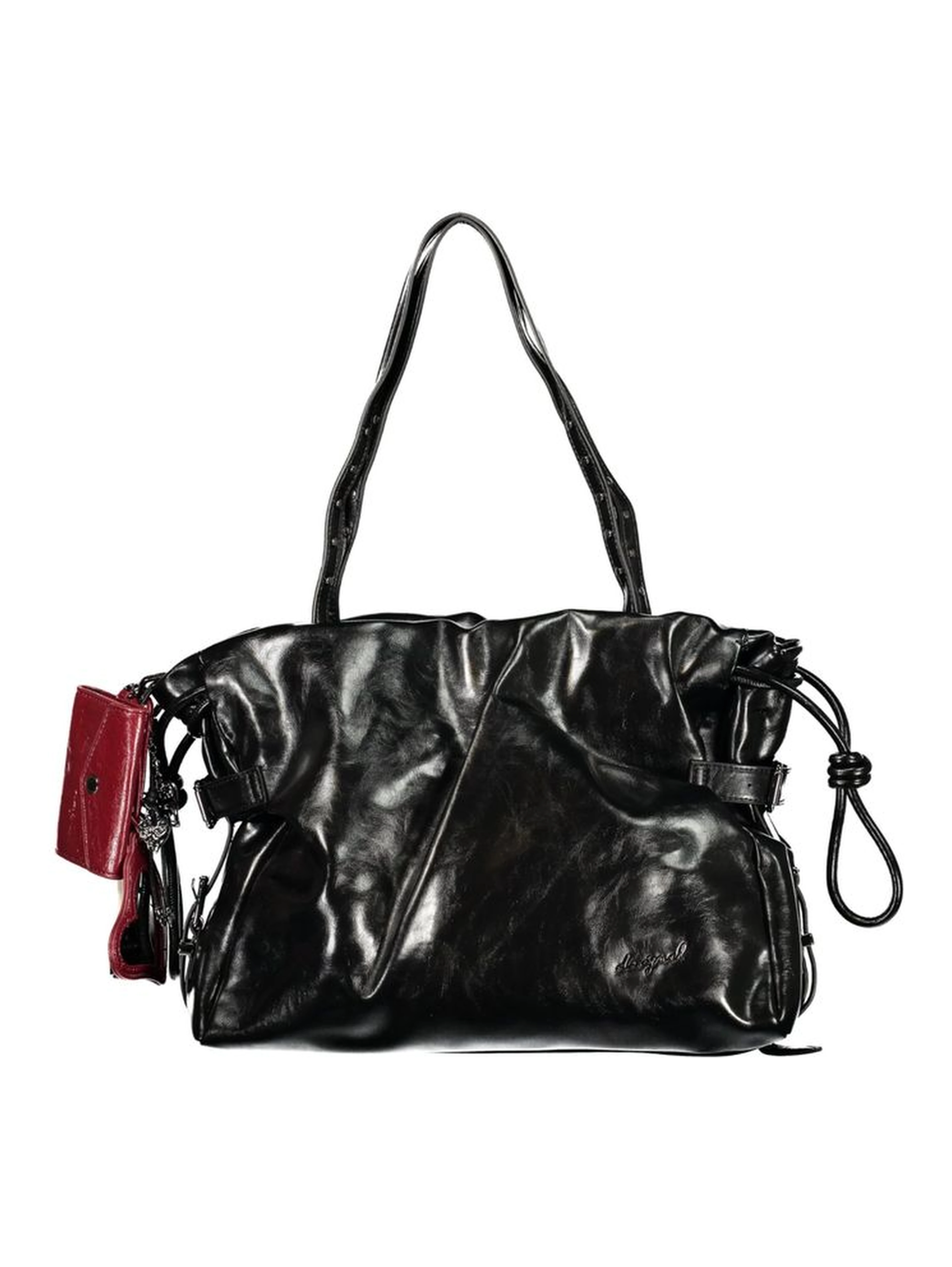Black Polyurethane Women's Bag