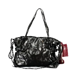 Black Polyurethane Women's Bag