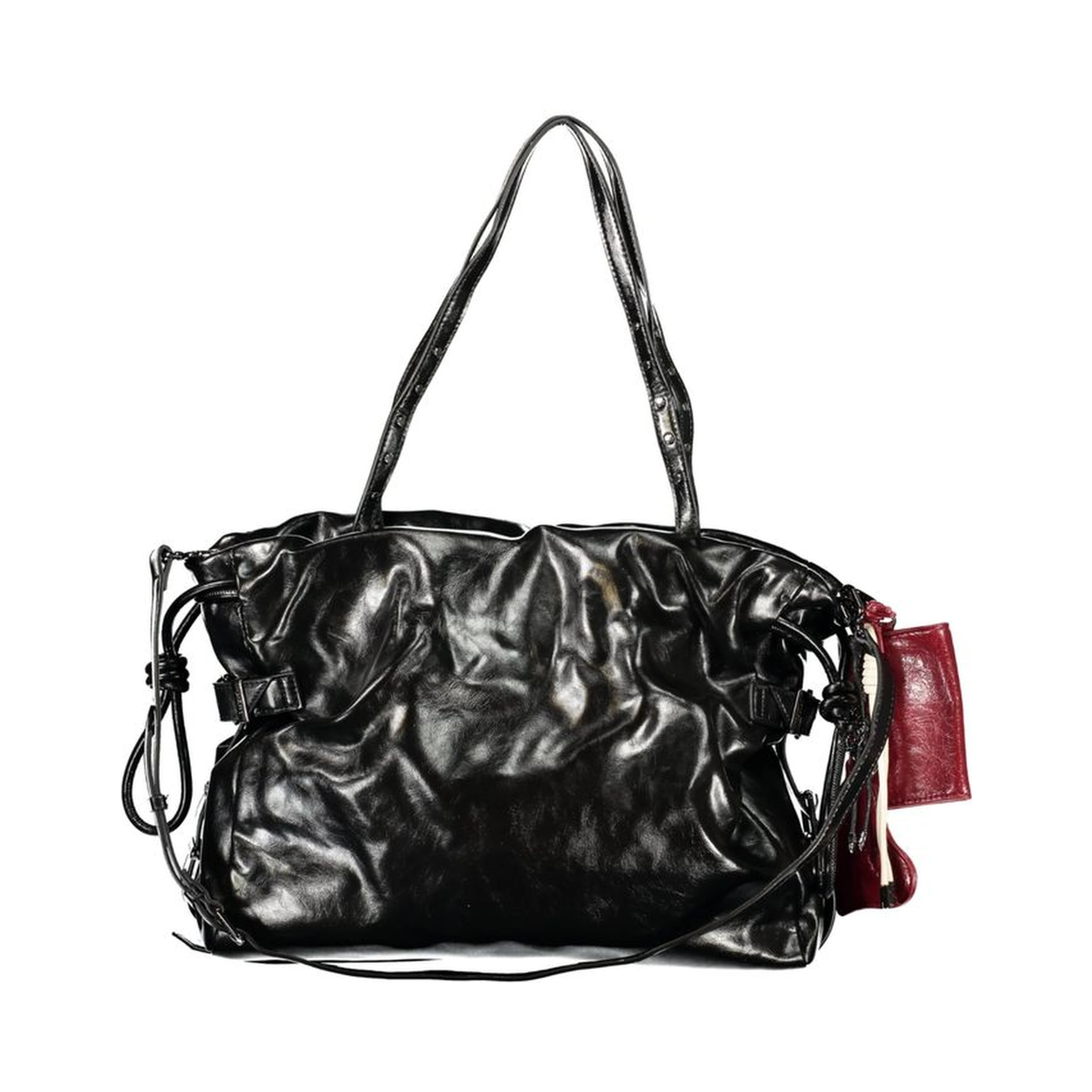 Black Polyurethane Women's Bag
