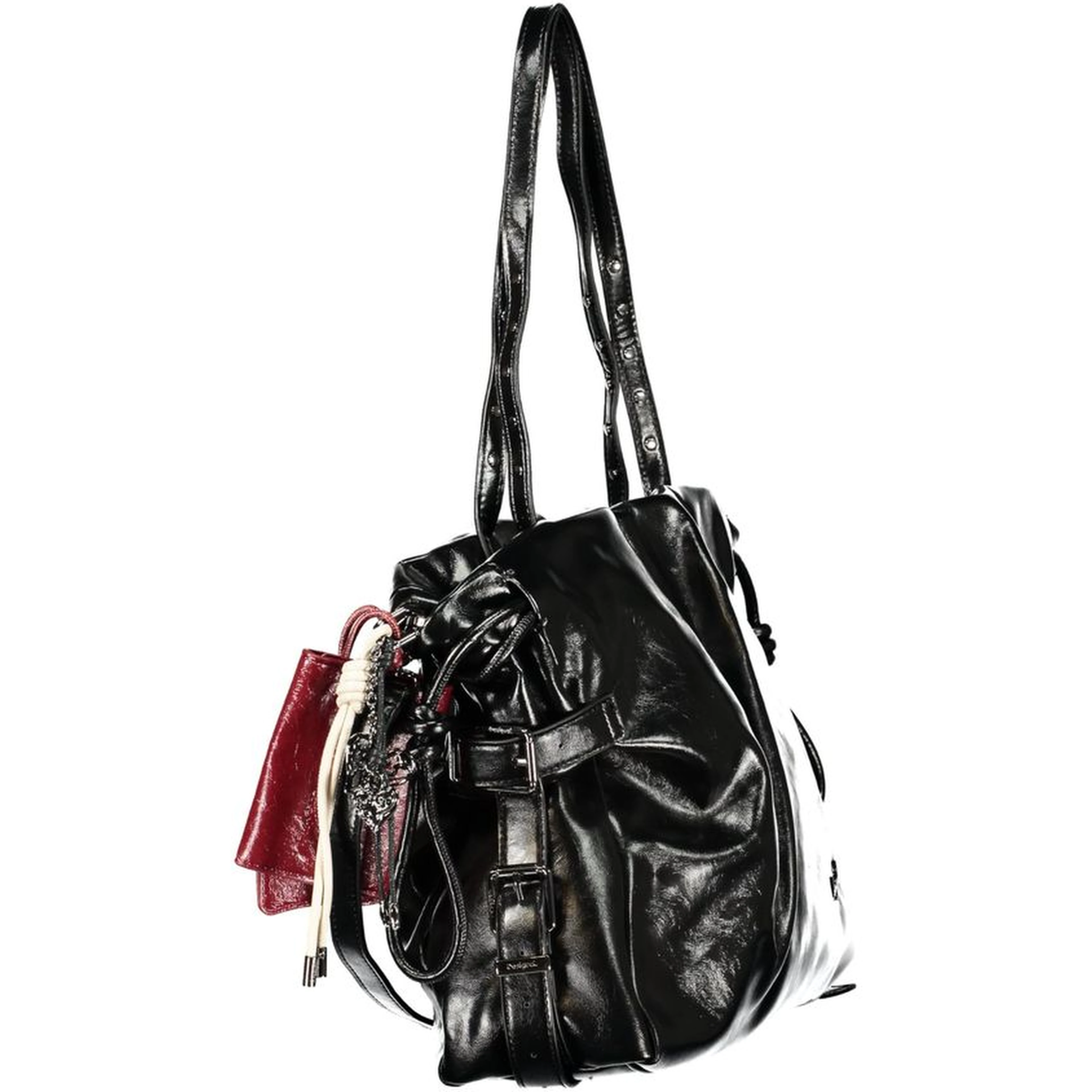 Black Polyurethane Women's Bag