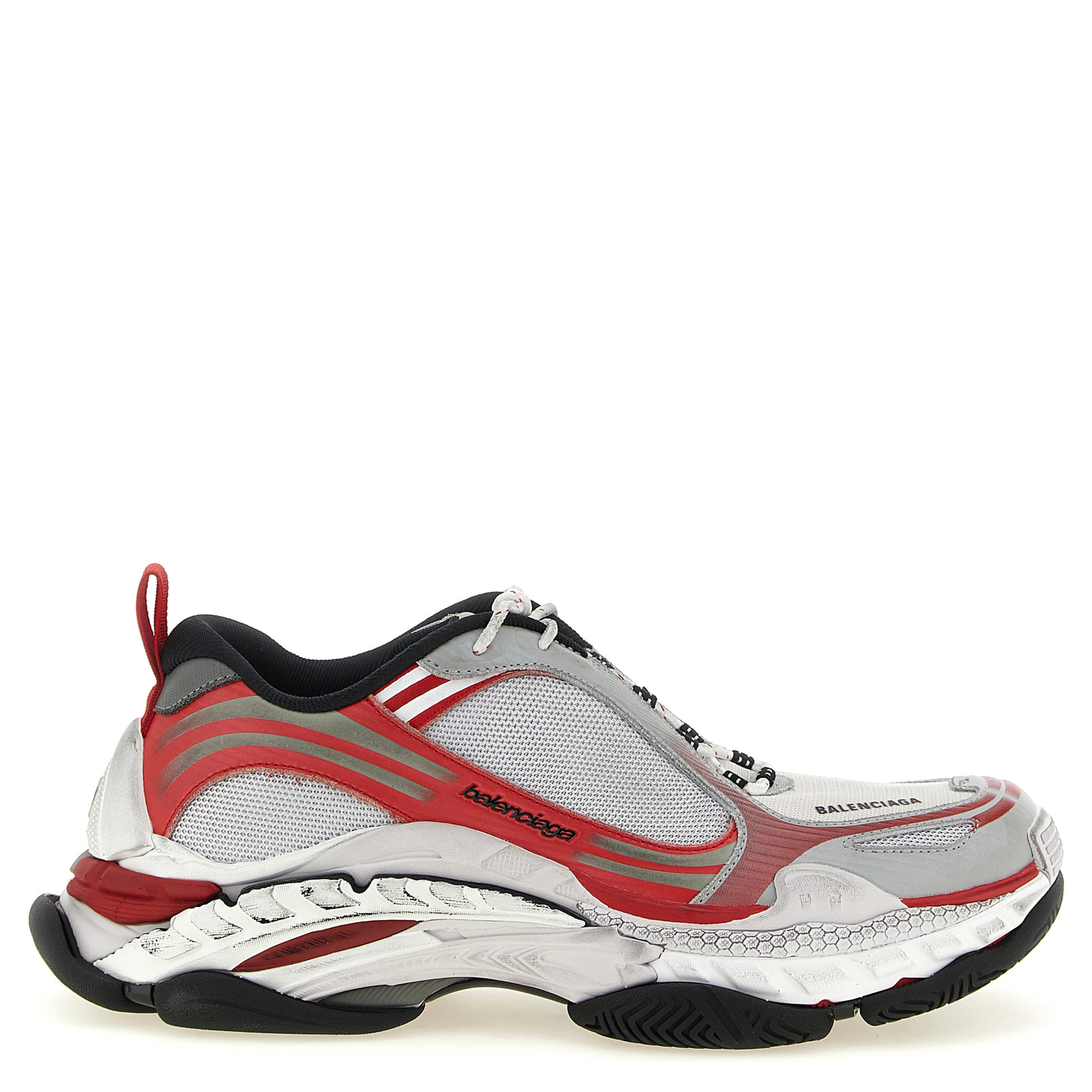 White Polyethylene Athletic Sneakers