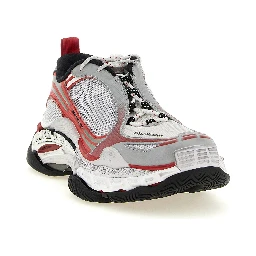 White Polyethylene Athletic Sneakers