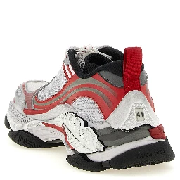White Polyethylene Athletic Sneakers