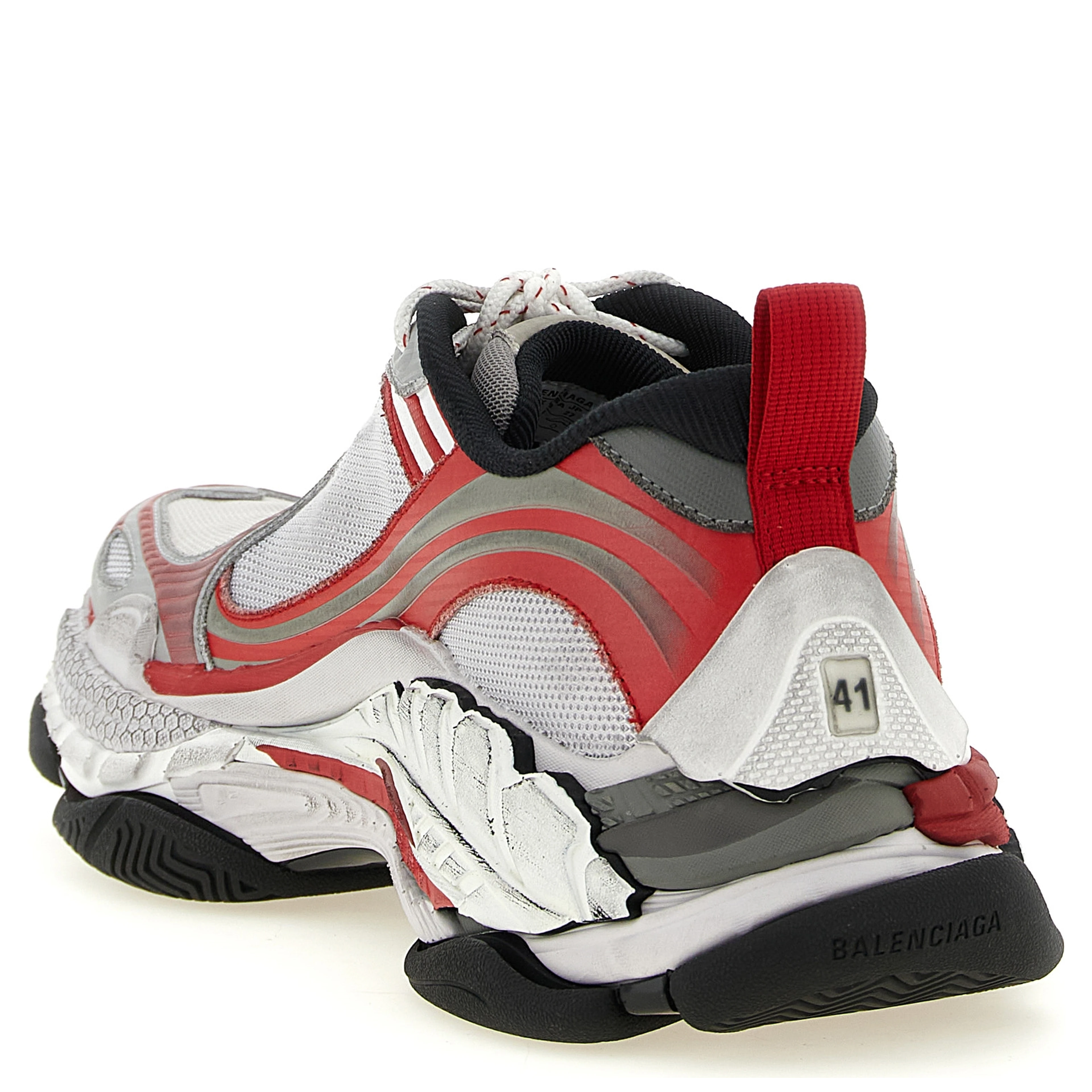 White Polyethylene Athletic Sneakers