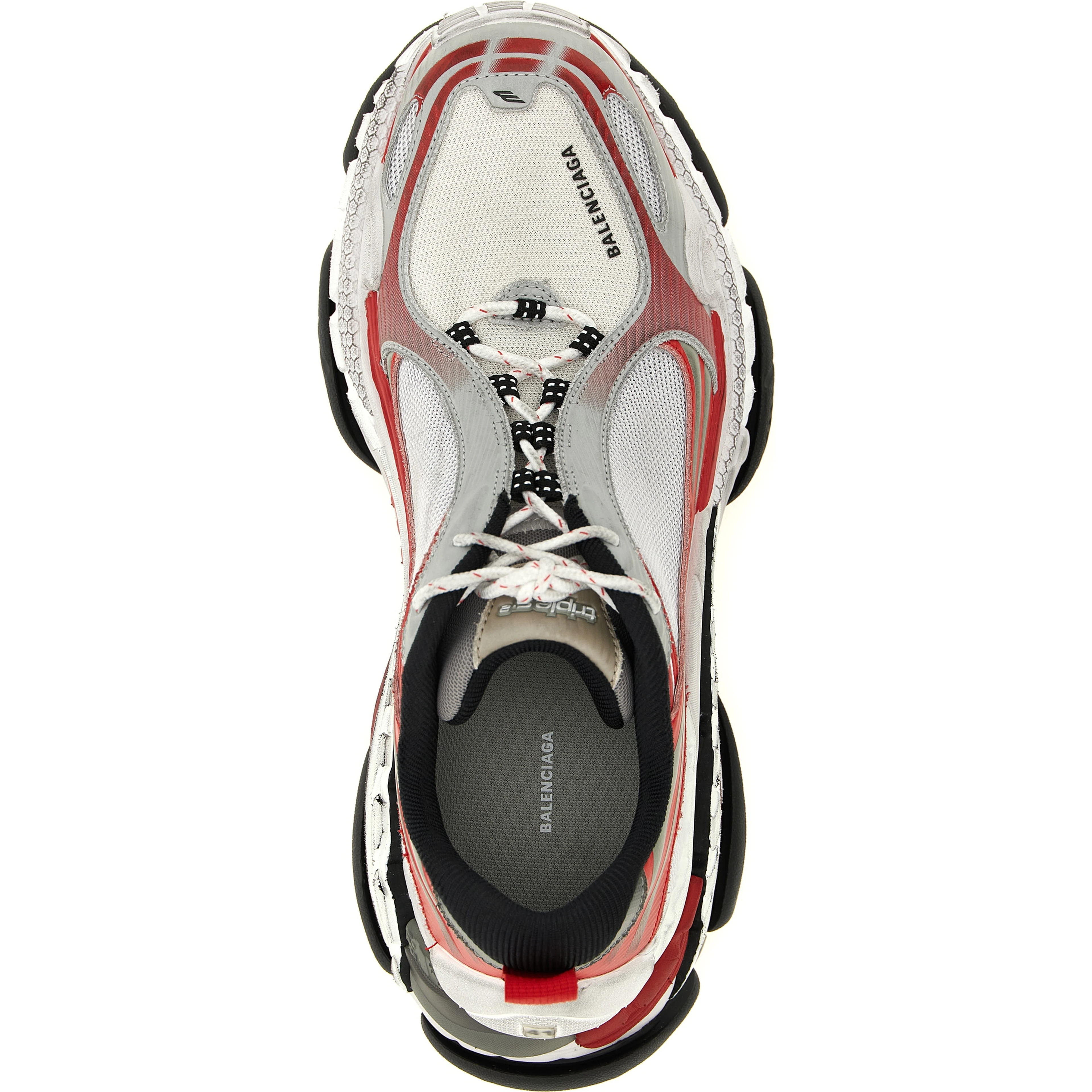 White Polyethylene Athletic Sneakers