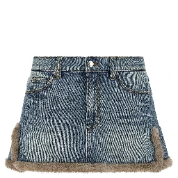 Blue Cotton Long Skirt