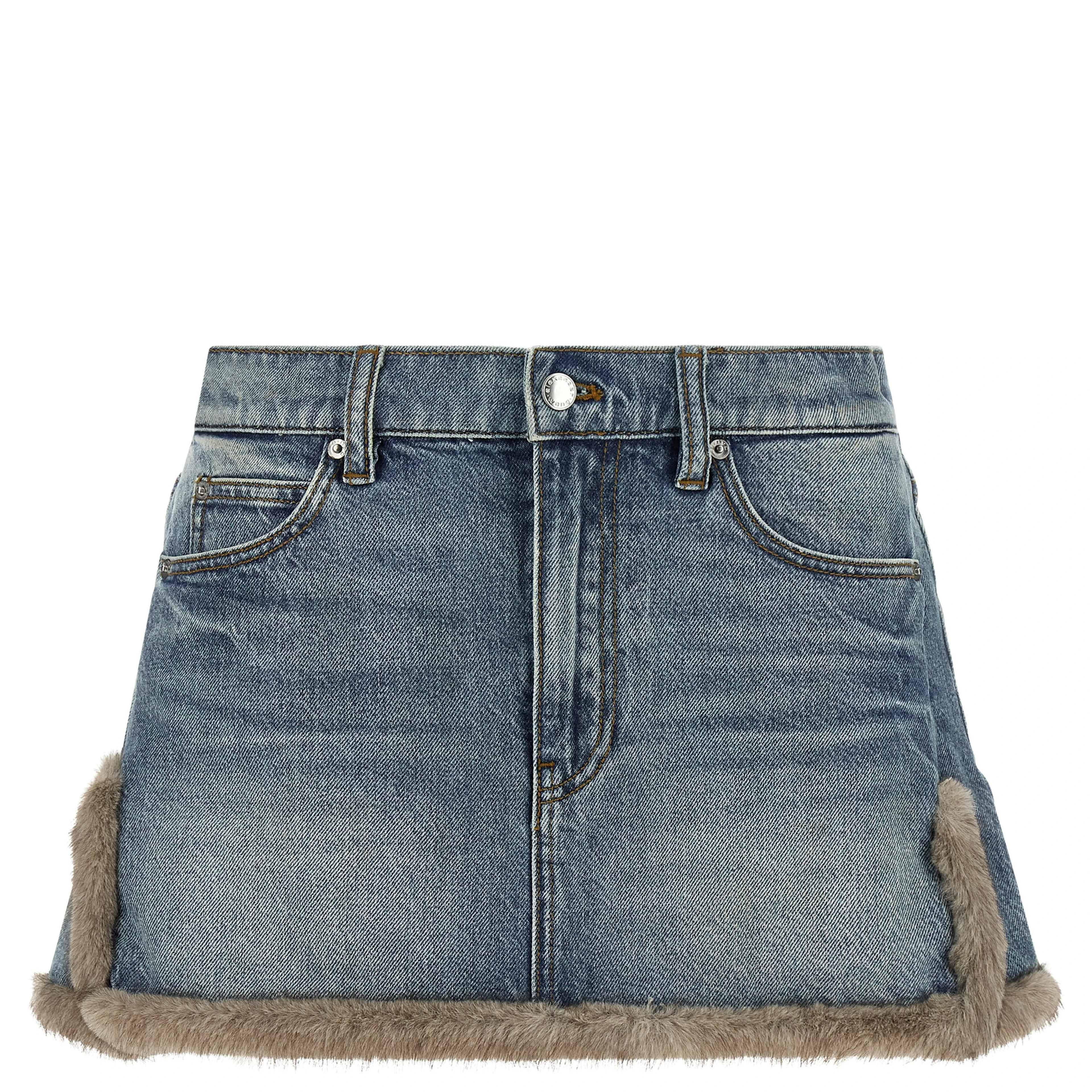 Blue Cotton Long Skirt