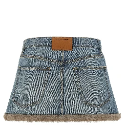 Blue Cotton Long Skirt