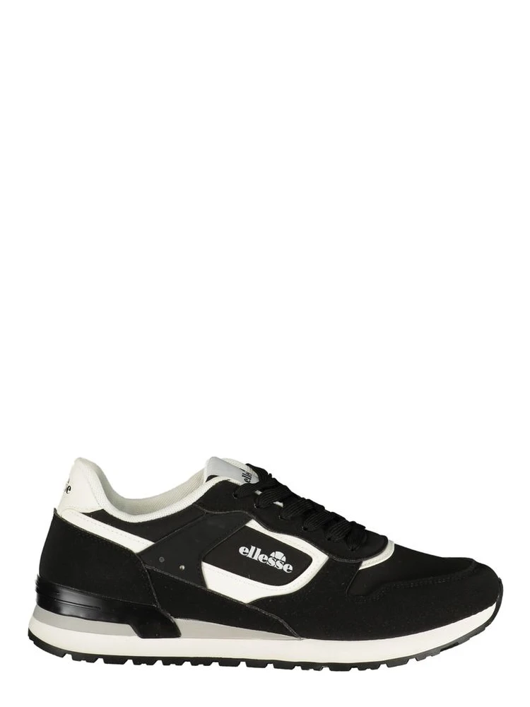 Black Polyester Men's Sneaker