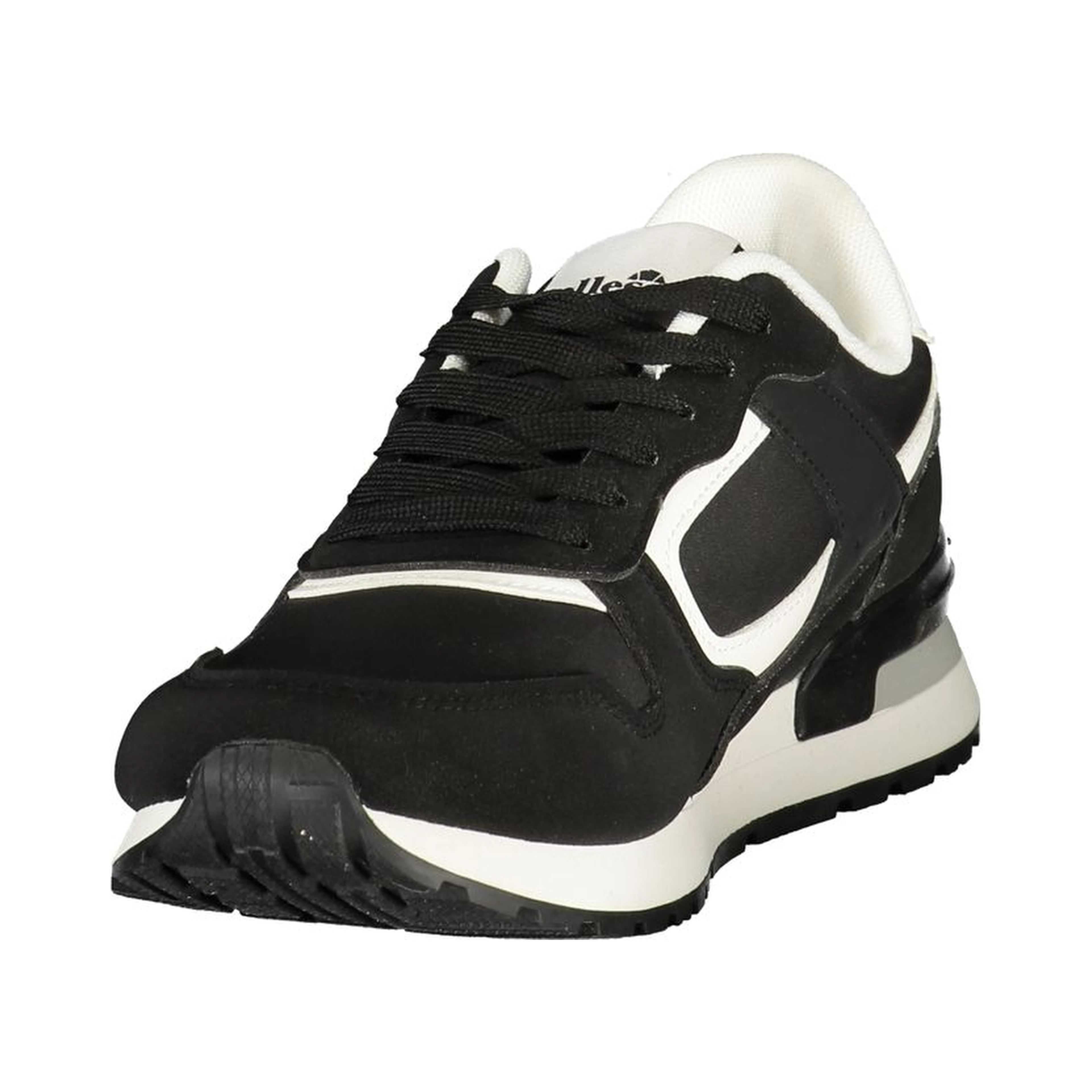 Black Polyester Men's Sneaker