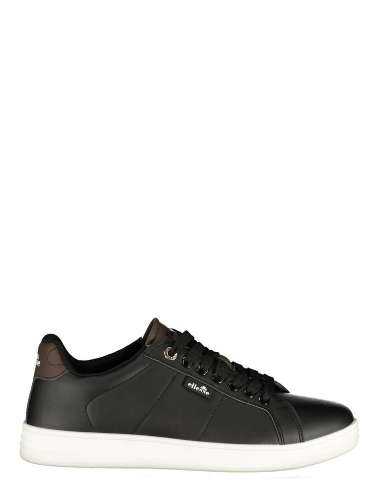 Black Polyurethane Men Sneaker