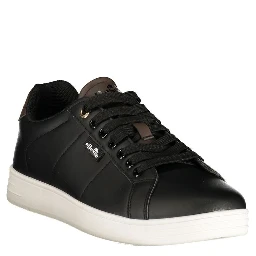 Black Polyurethane Men Sneaker