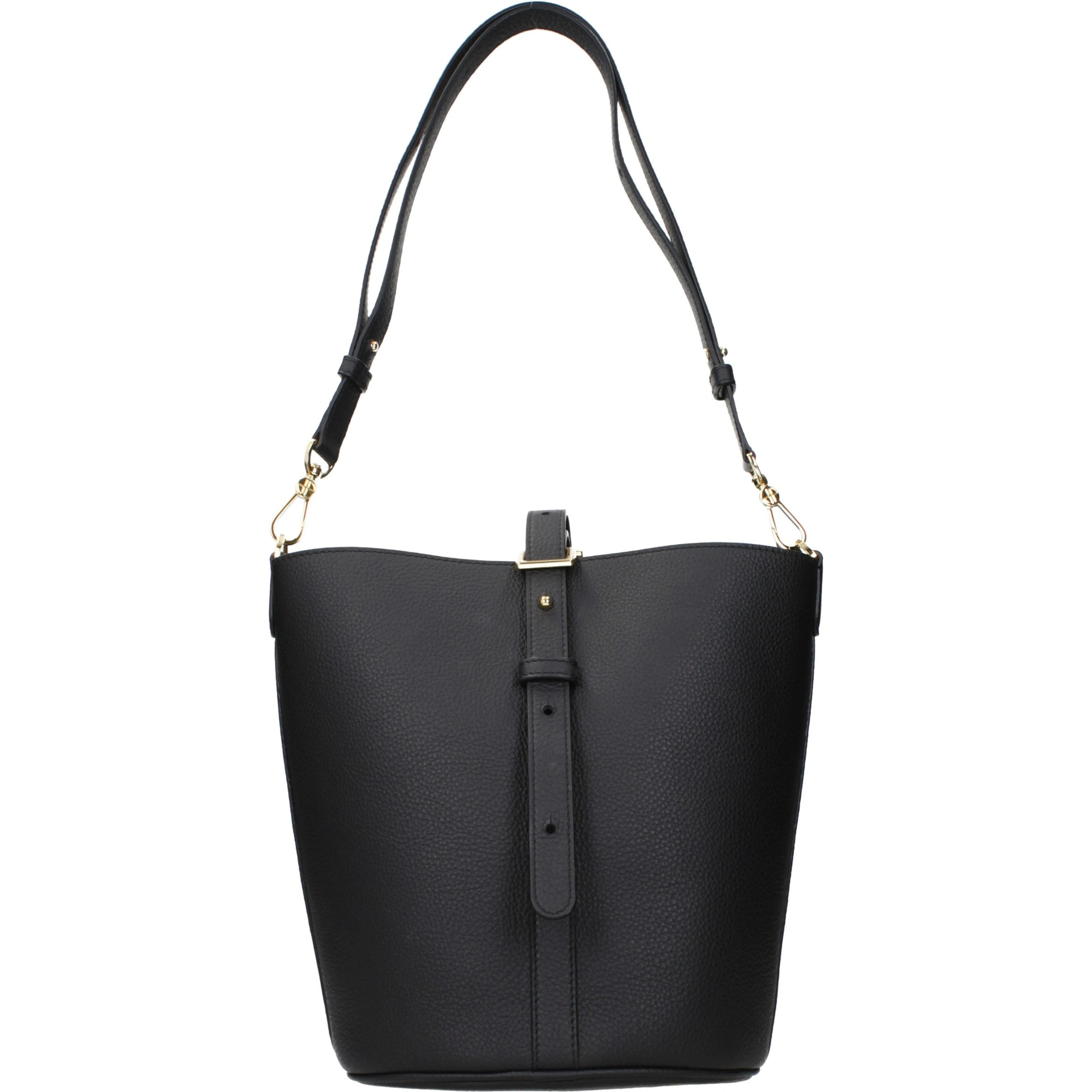 Black Leather Crossbody Bag