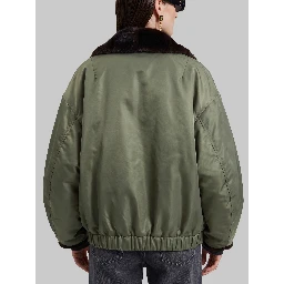 Brown and green Vera faux fur reversible short coat