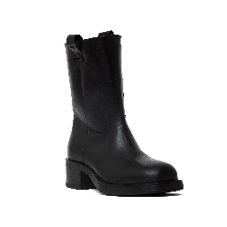 Rajan Black Leather Boots