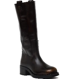 Sajan Vintage Effect Brown Leather Boots
