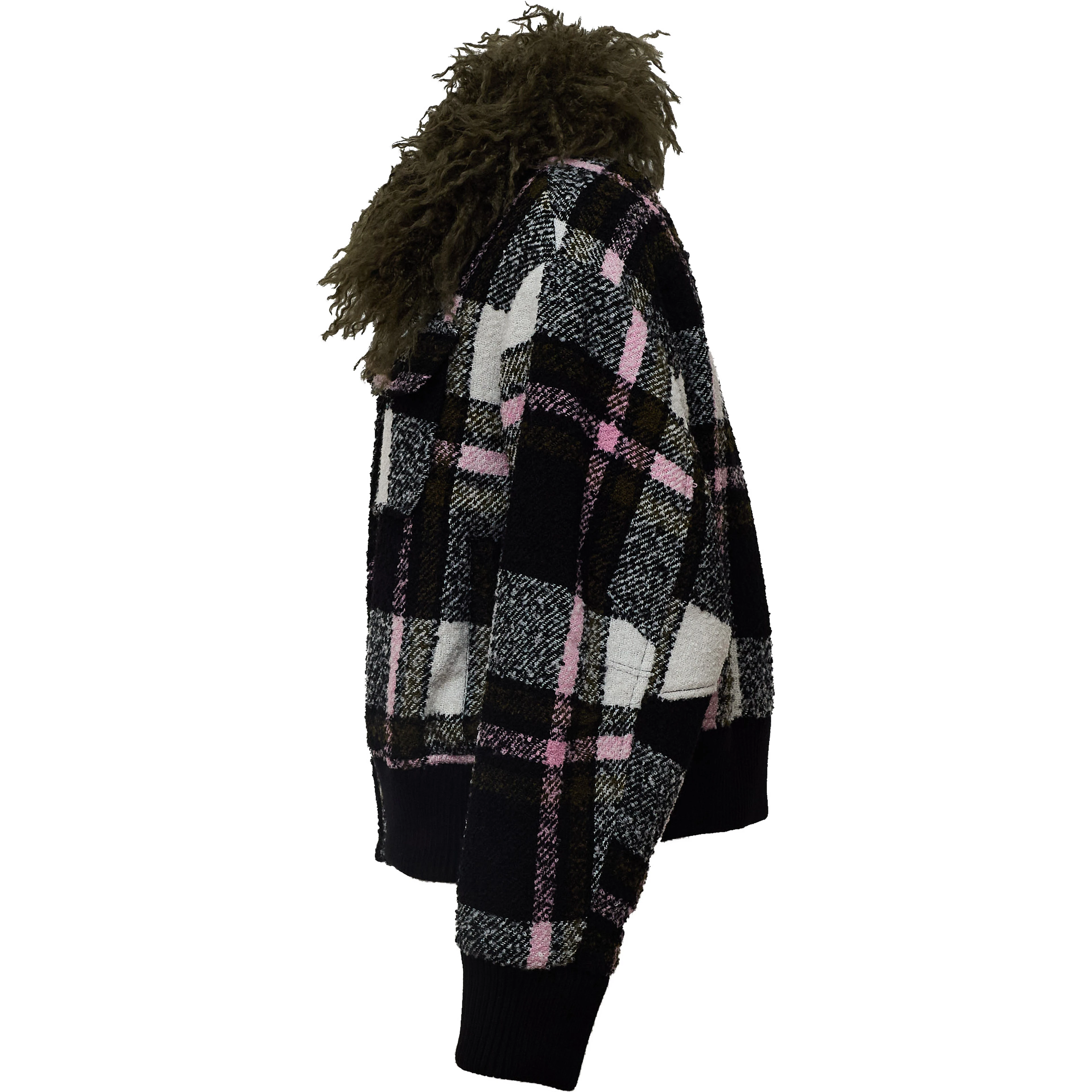 Kpop Faux Fur Collar Bomber