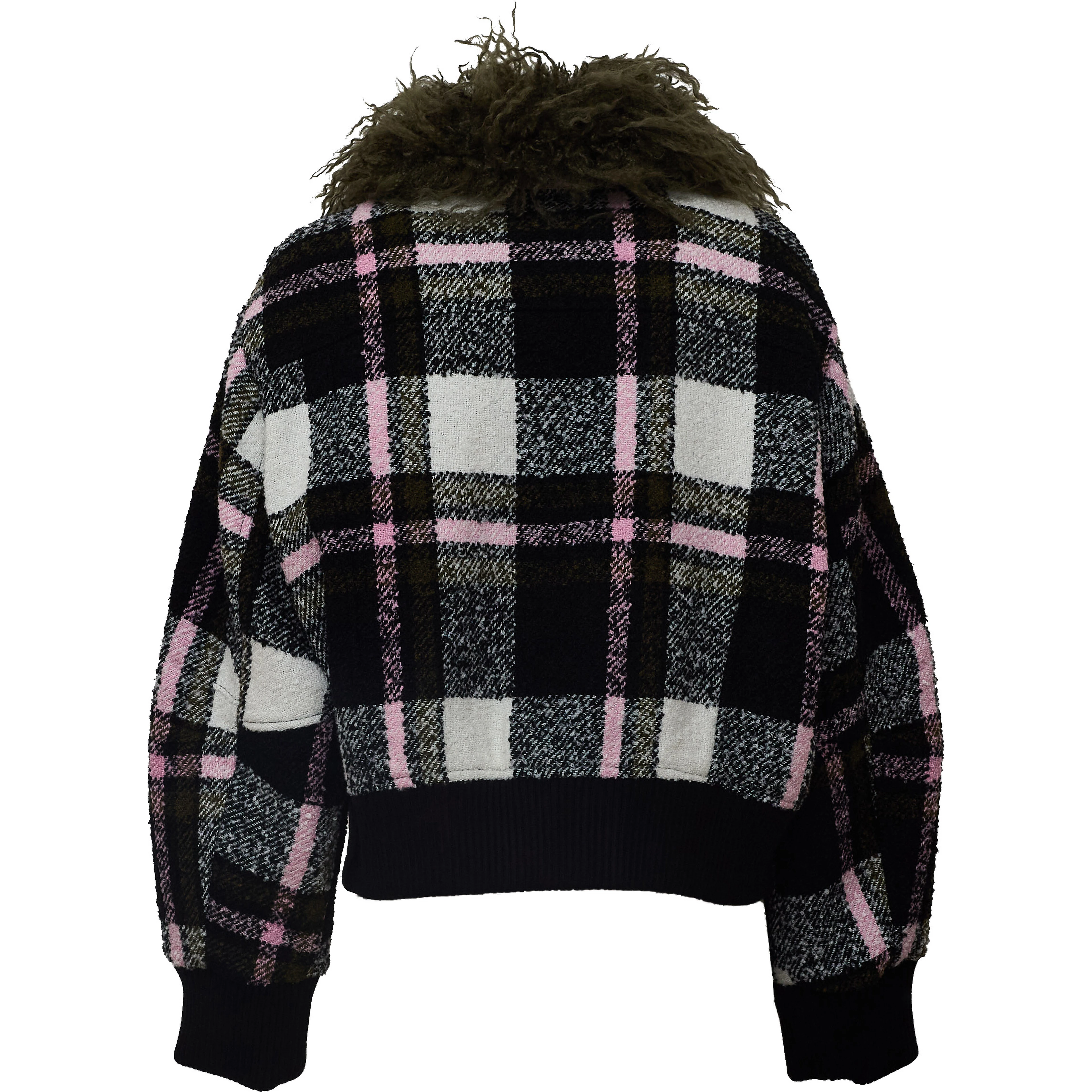 Kpop Faux Fur Collar Bomber