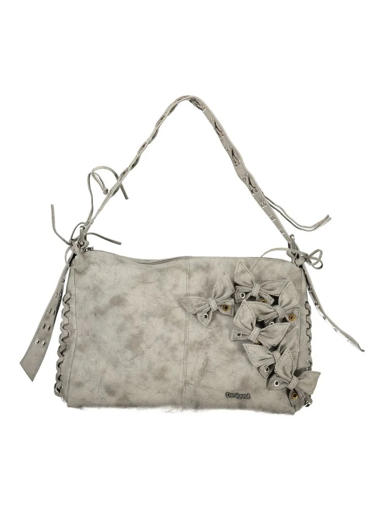 Gray Polyethylene Handbag