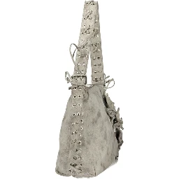 Gray Polyethylene Handbag