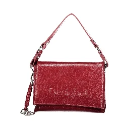 Red Polyurethane Women's Bag