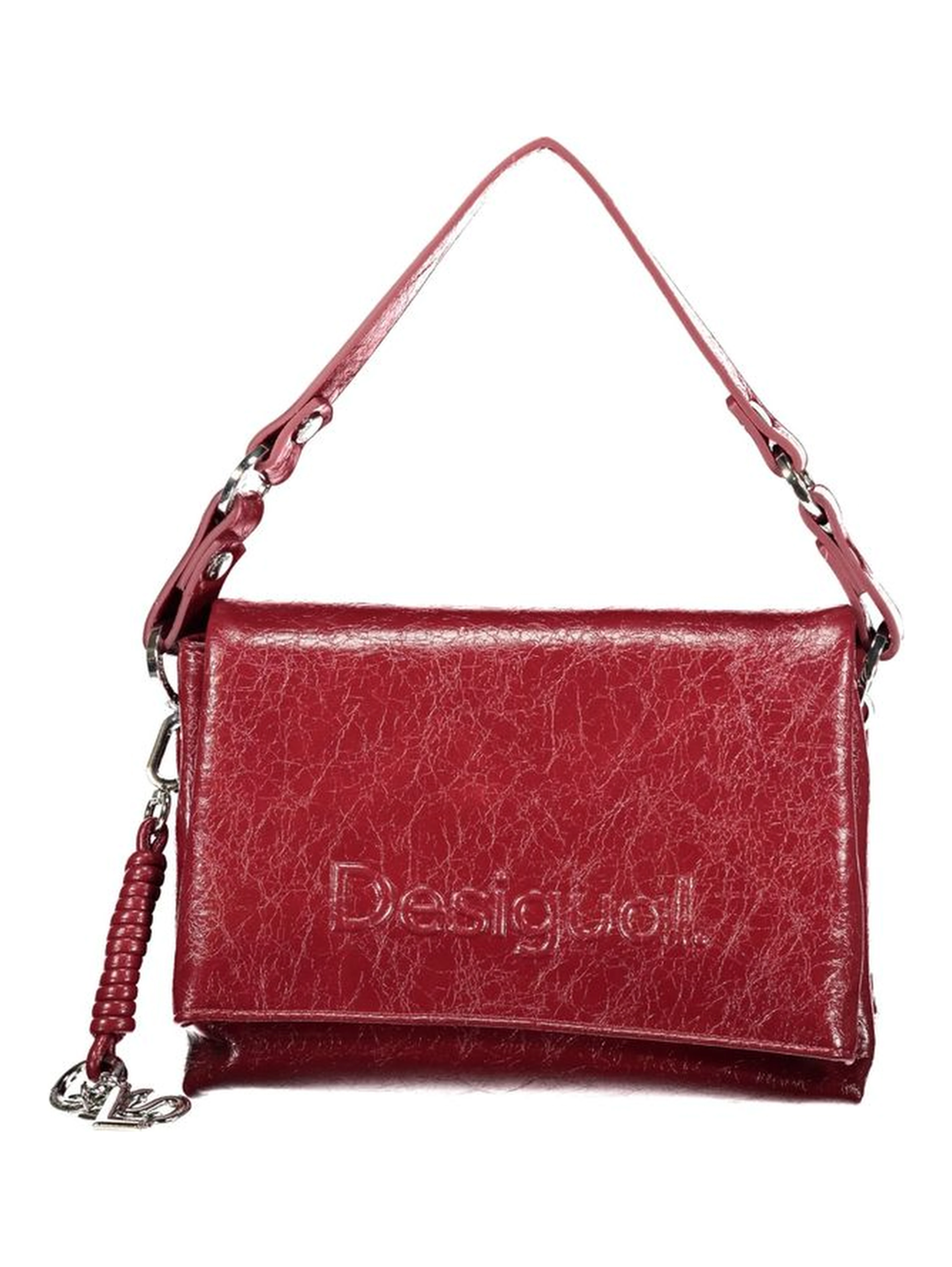 Red Polyurethane Women's Bag