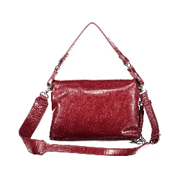 Red Polyurethane Women's Bag