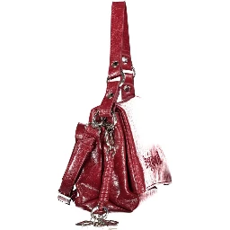 Red Polyurethane Women's Bag