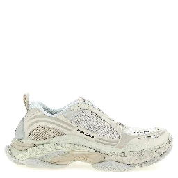 White Polyethylene Athletic Sneakers