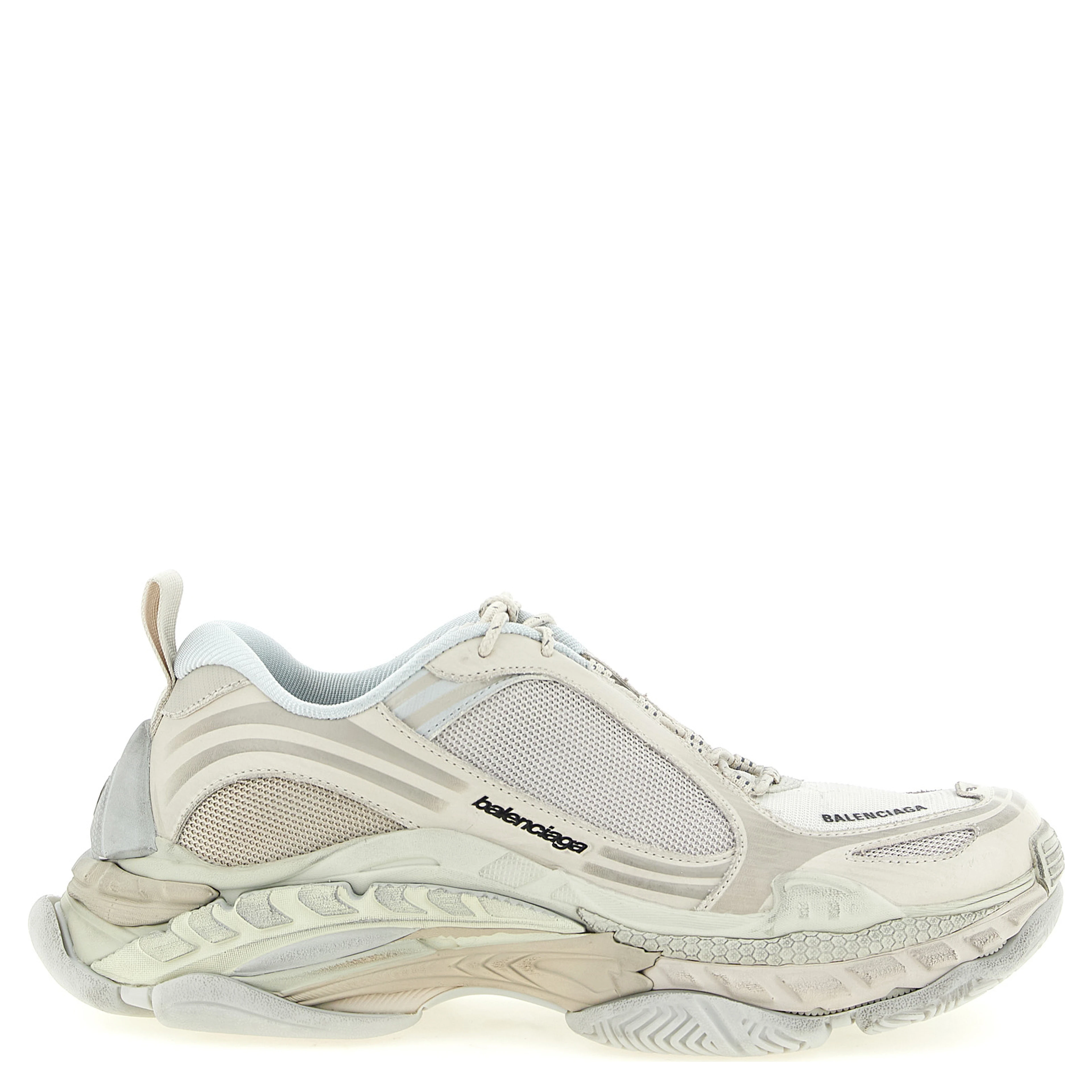 White Polyethylene Athletic Sneakers