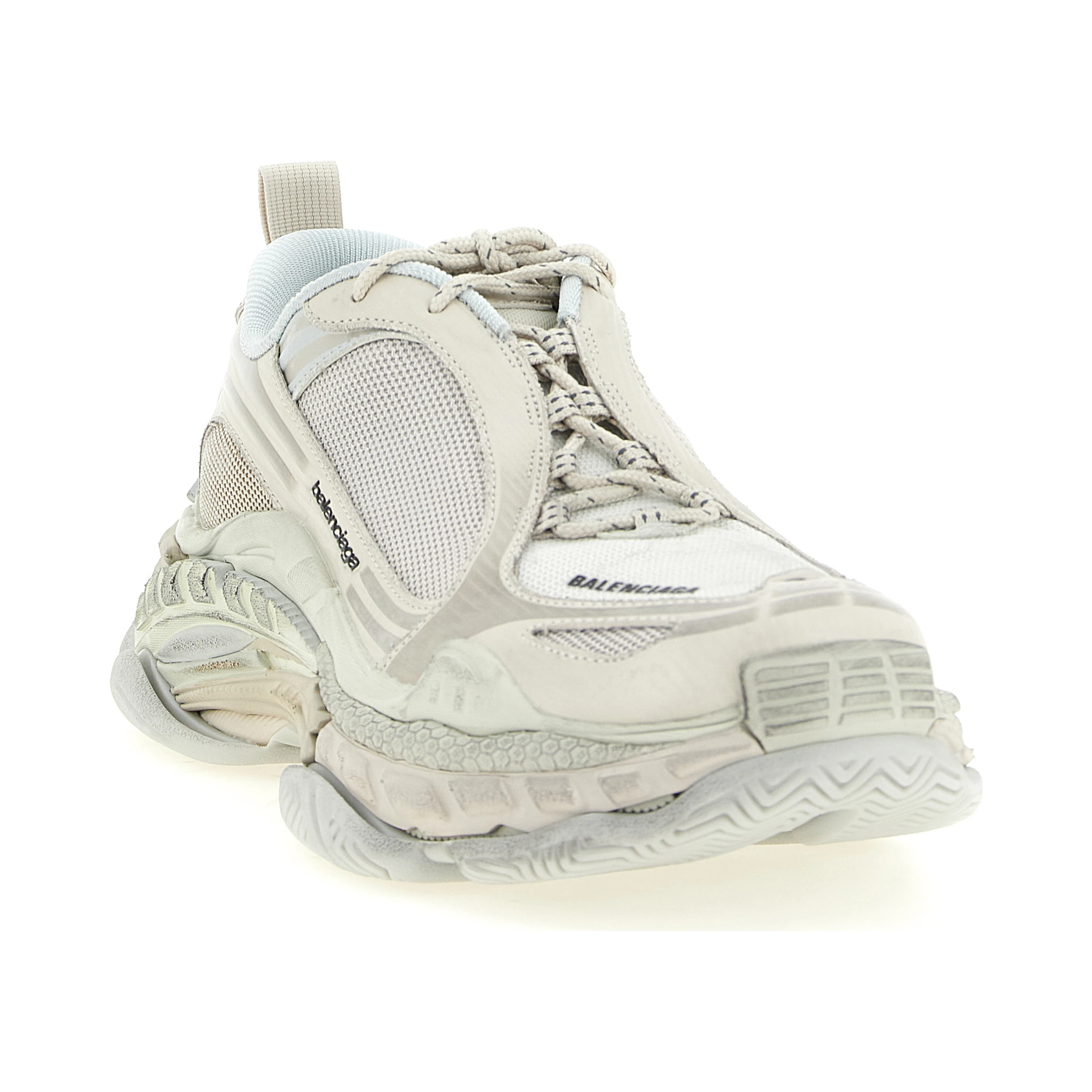 White Polyethylene Athletic Sneakers