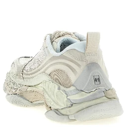White Polyethylene Athletic Sneakers