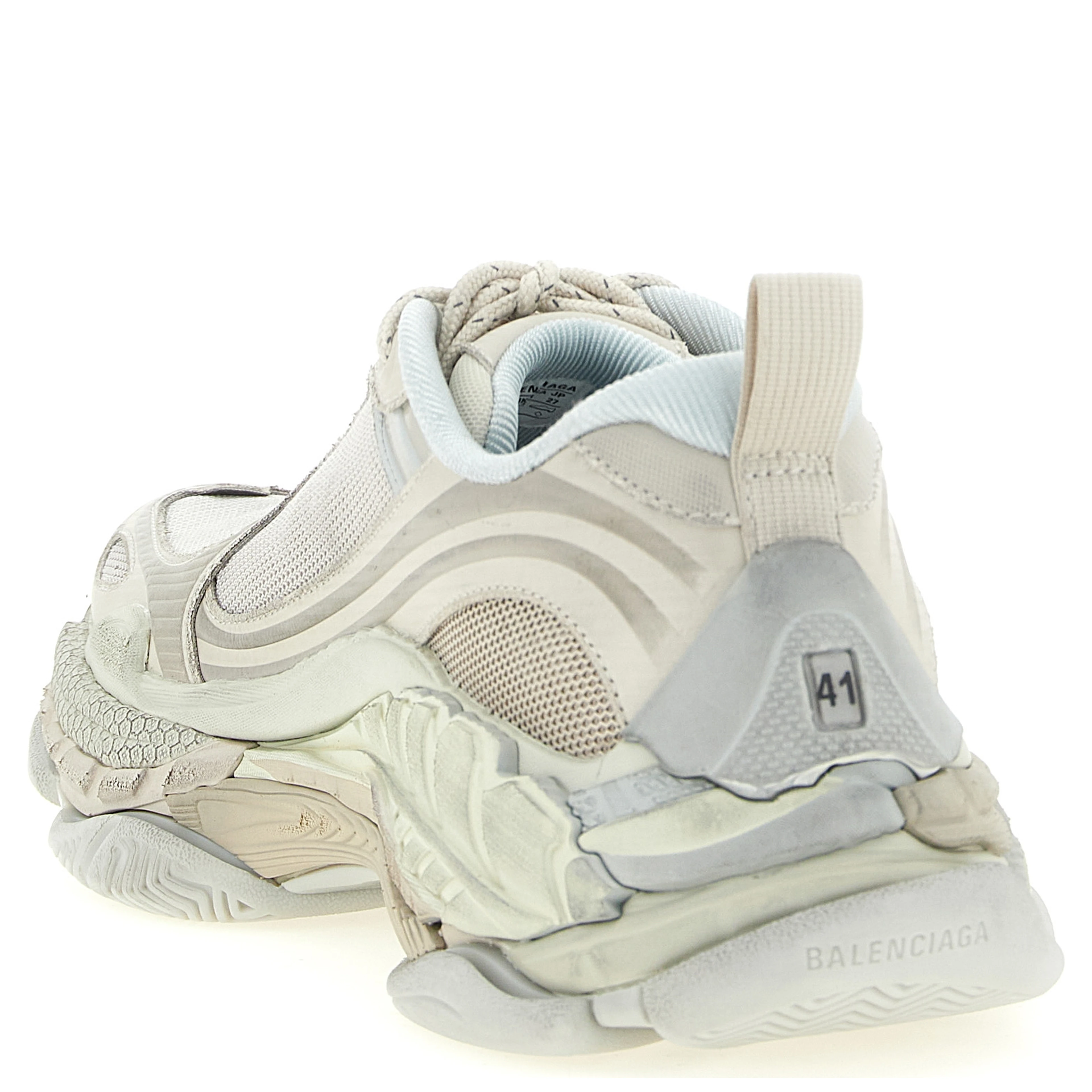 White Polyethylene Athletic Sneakers