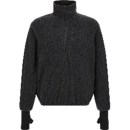 Black Polyester Sweatshirt
