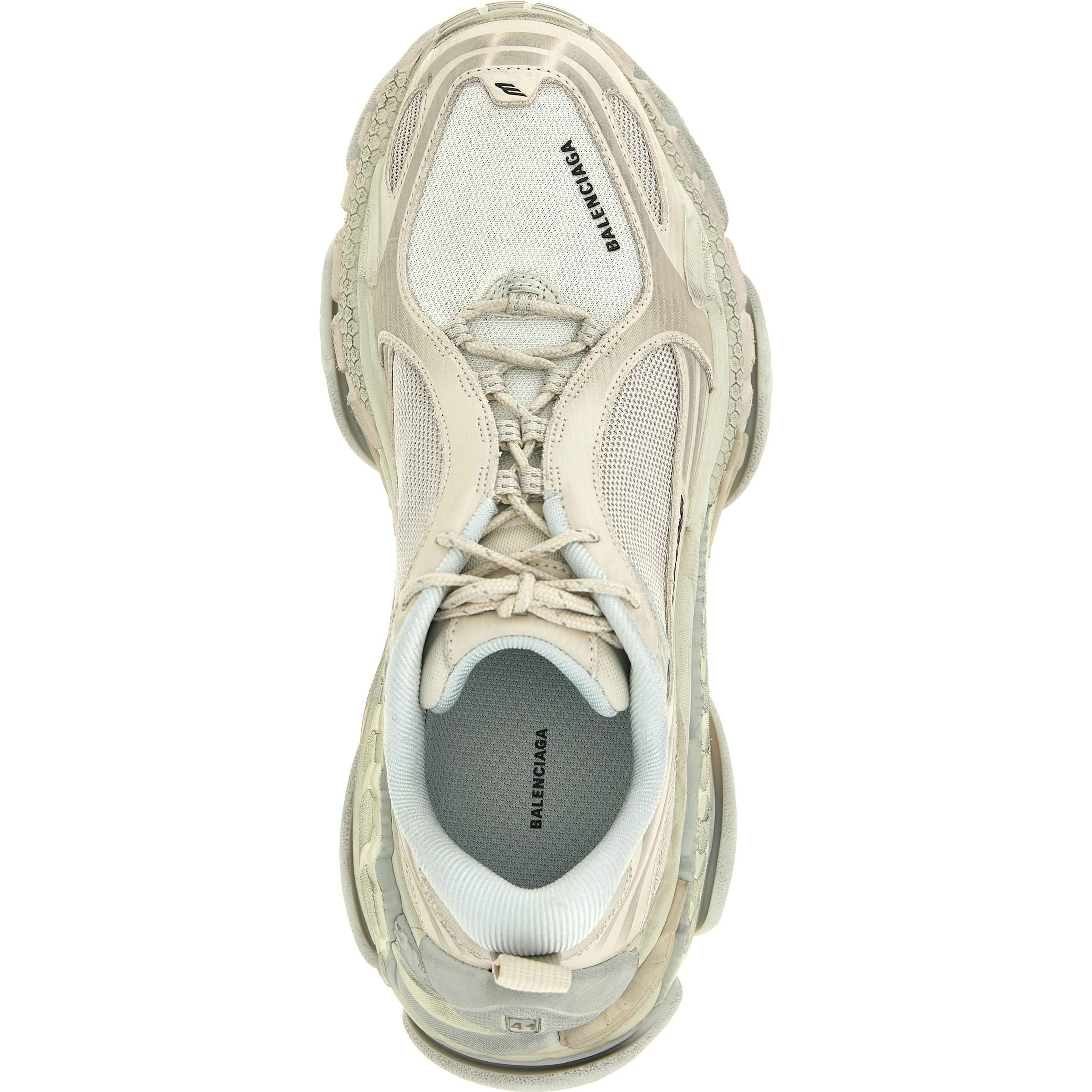White Polyethylene Athletic Sneakers