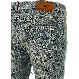 Blue Cotton Skinny Jeans
