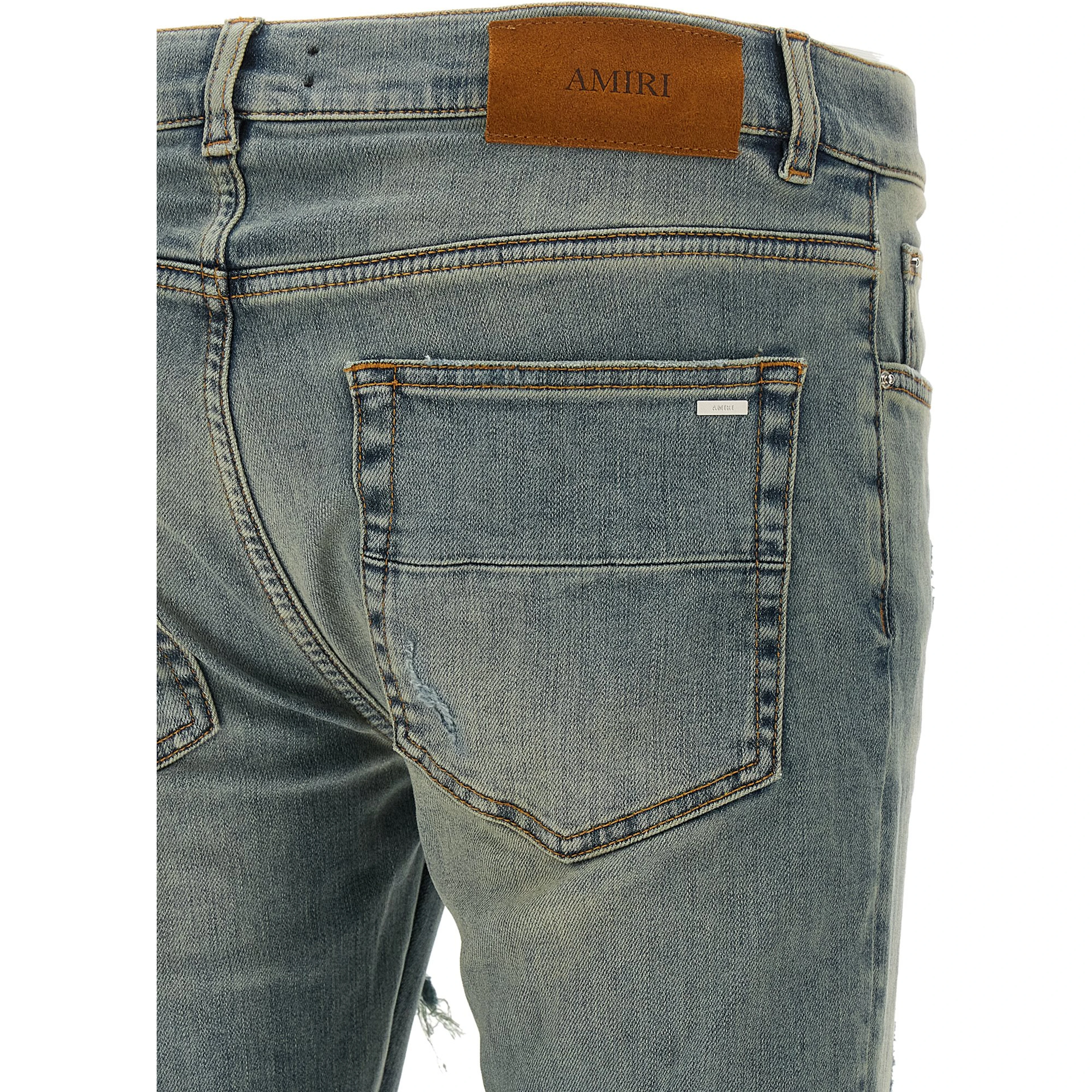 Blue Cotton Skinny Jeans